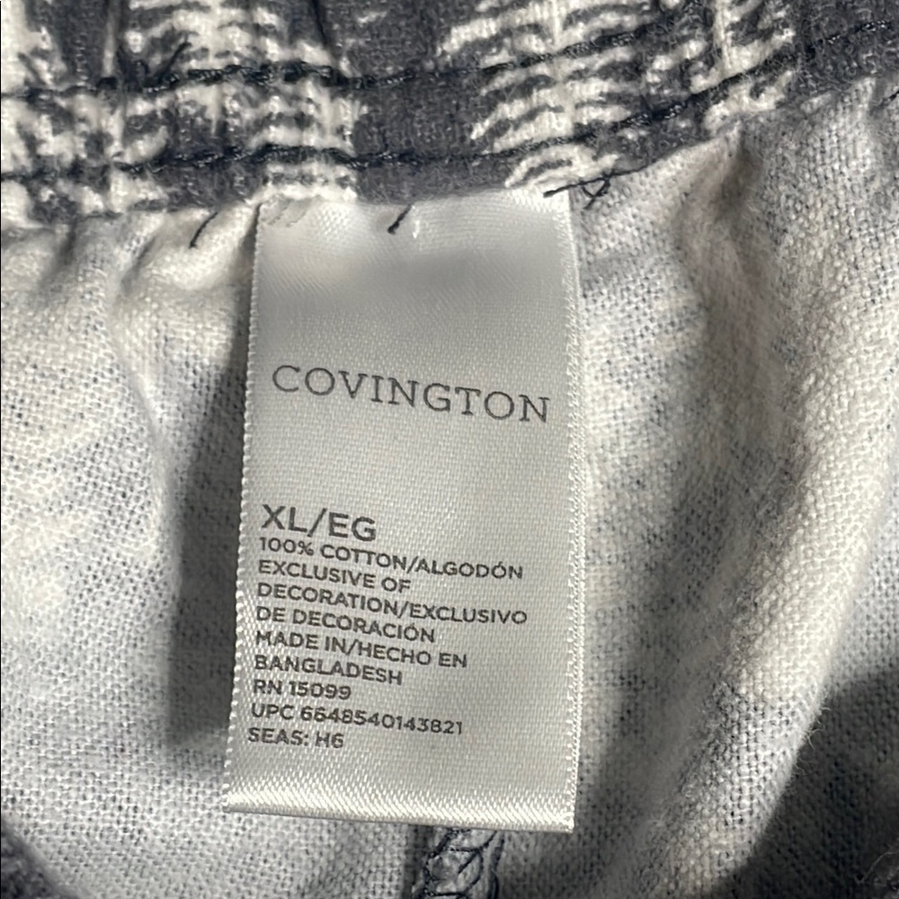 Convington Pajama Pants Gray and White Tree Print - Picture 6 of 11
